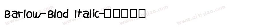 Barlow-Blod Italic字体转换